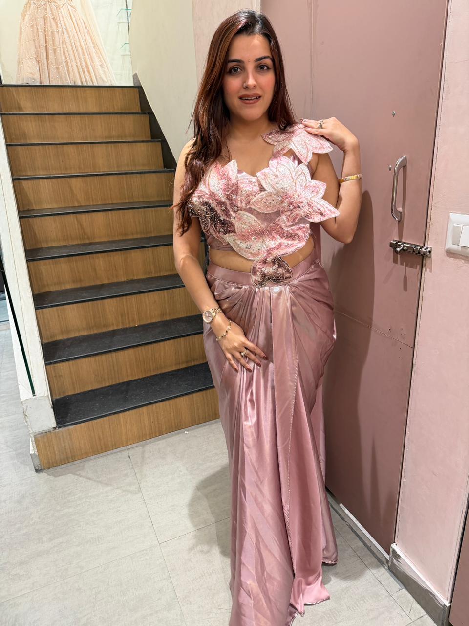 Dayna Luxe Drape Saree Set