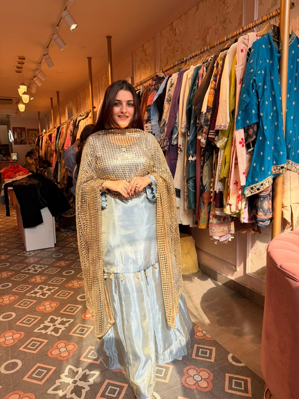 Zannat Sharara Set with Sequin Dupatta