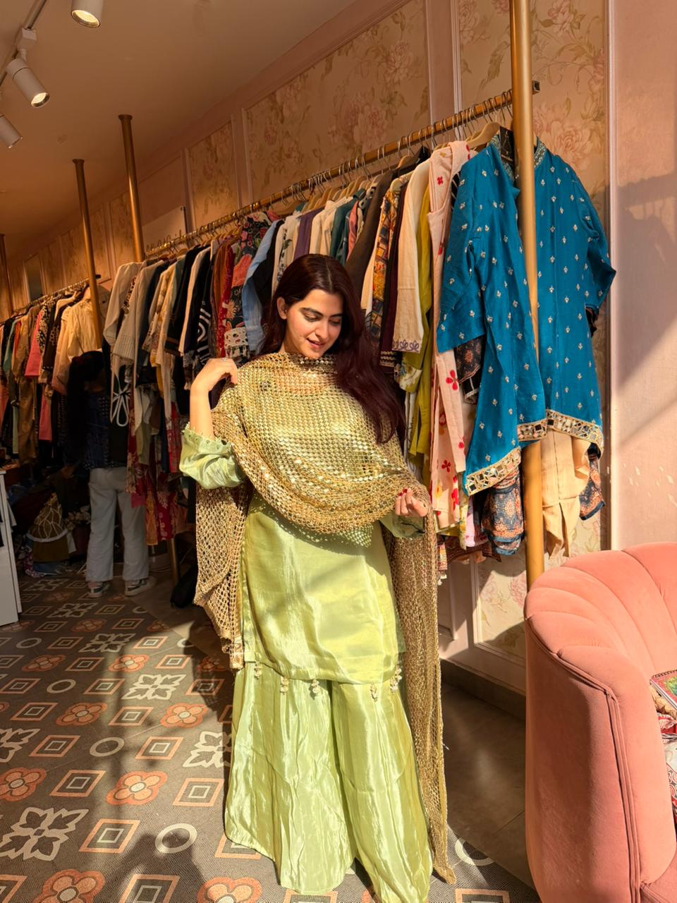 Zannat Sharara Set with Sequin Dupatta