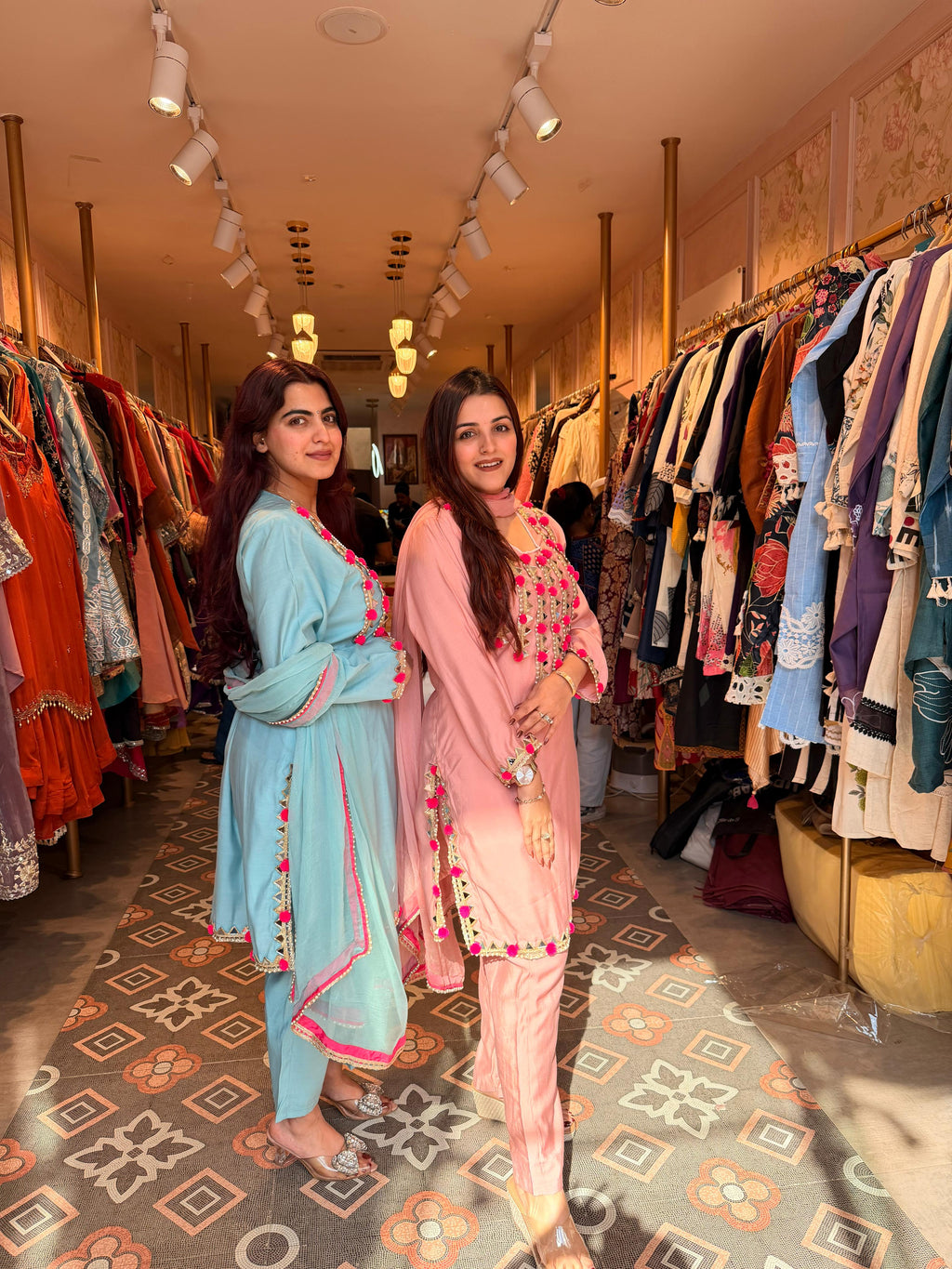 Mirror & Pom-Pom Kurta Set