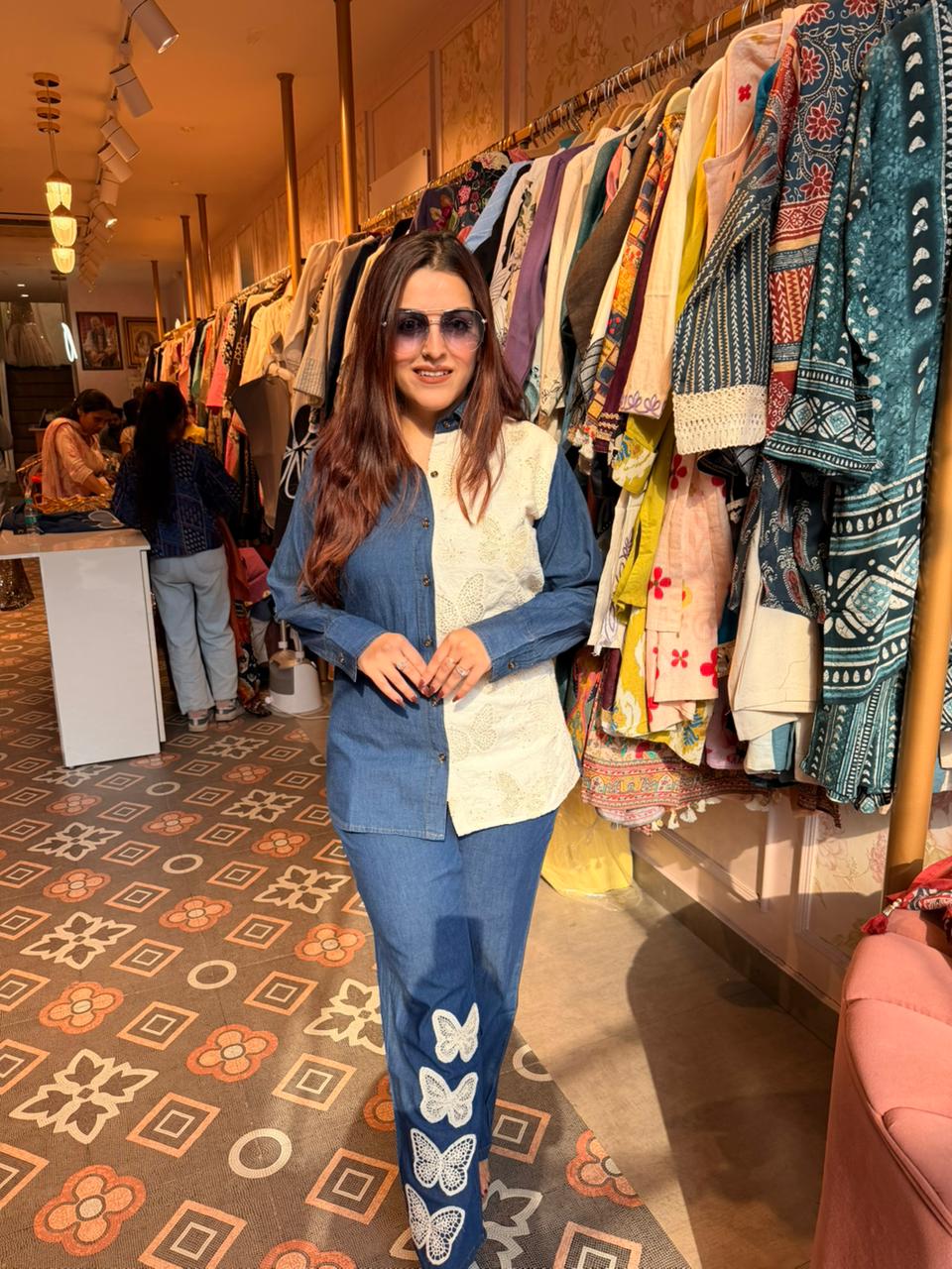 Denim Grace Fusion Co-ord Set