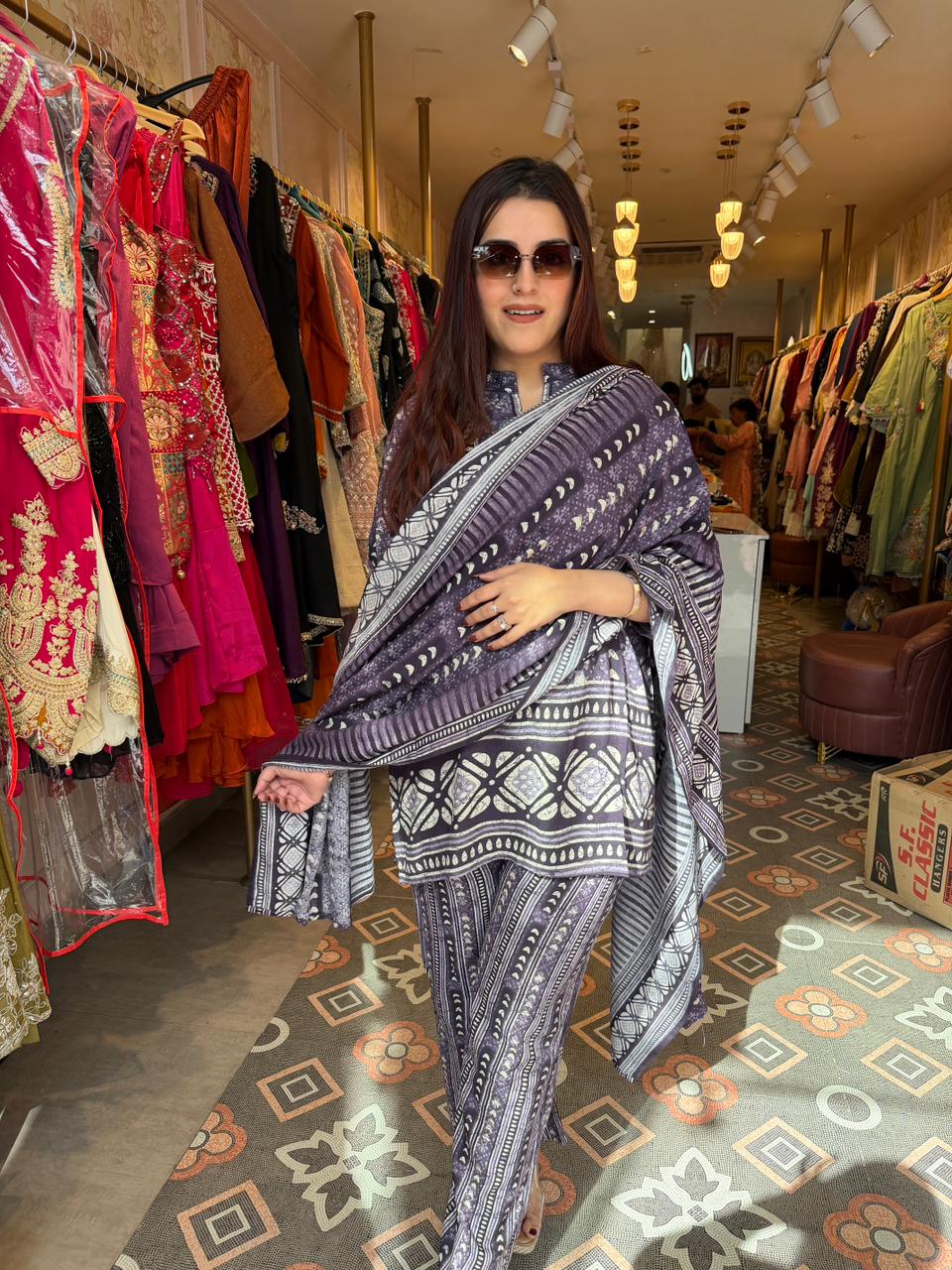 Smoky Tribal Print suit Set