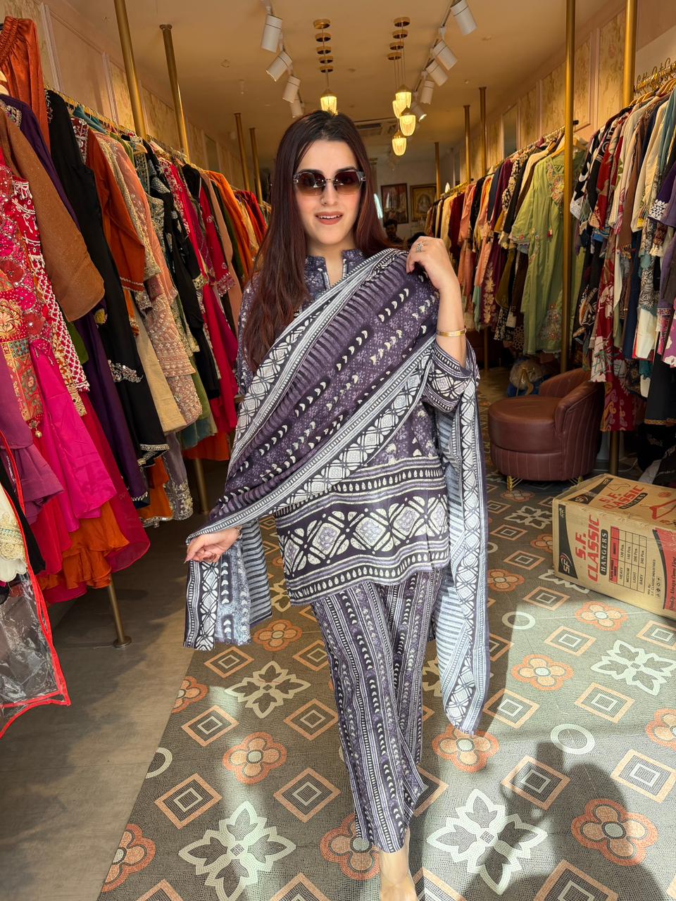 Smoky Tribal Print suit Set