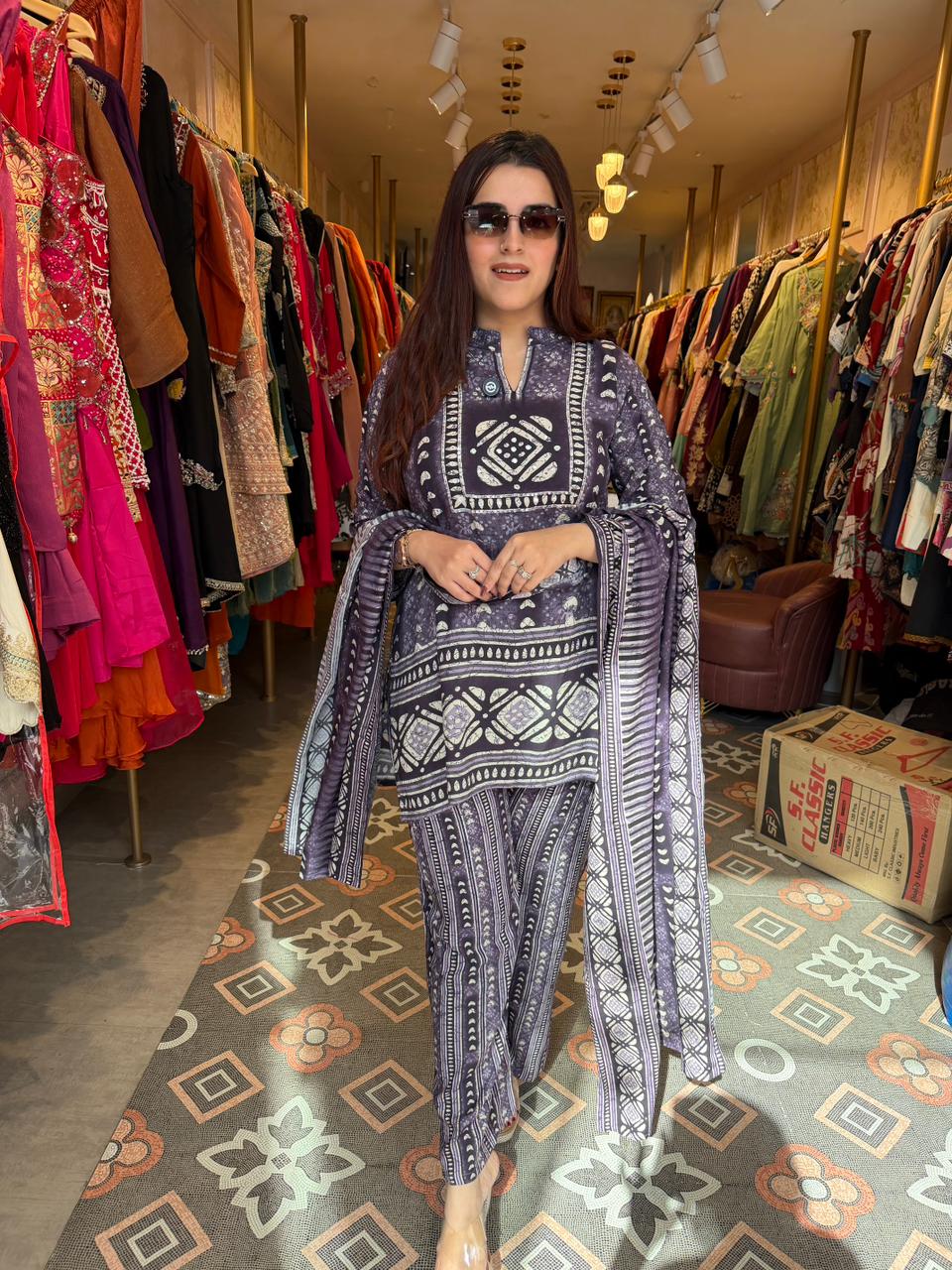 Smoky Tribal Print suit Set