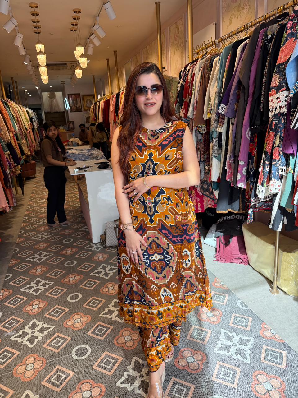 Amber Tribal Print Cord Set