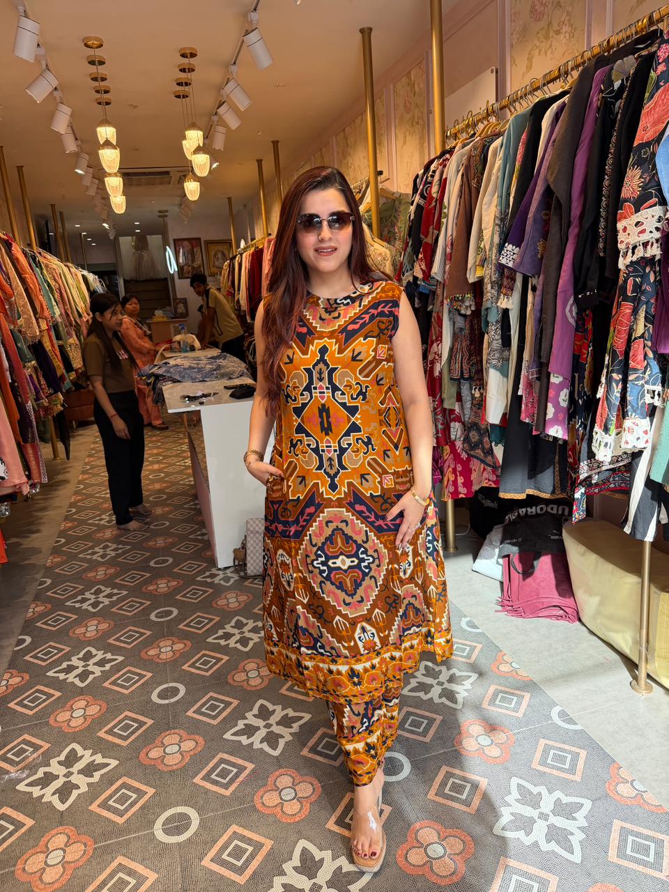 Amber Tribal Print Cord Set