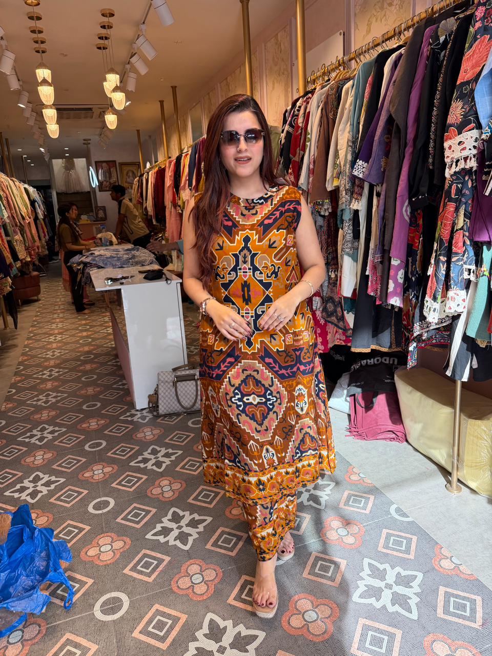 Amber Tribal Print Cord Set