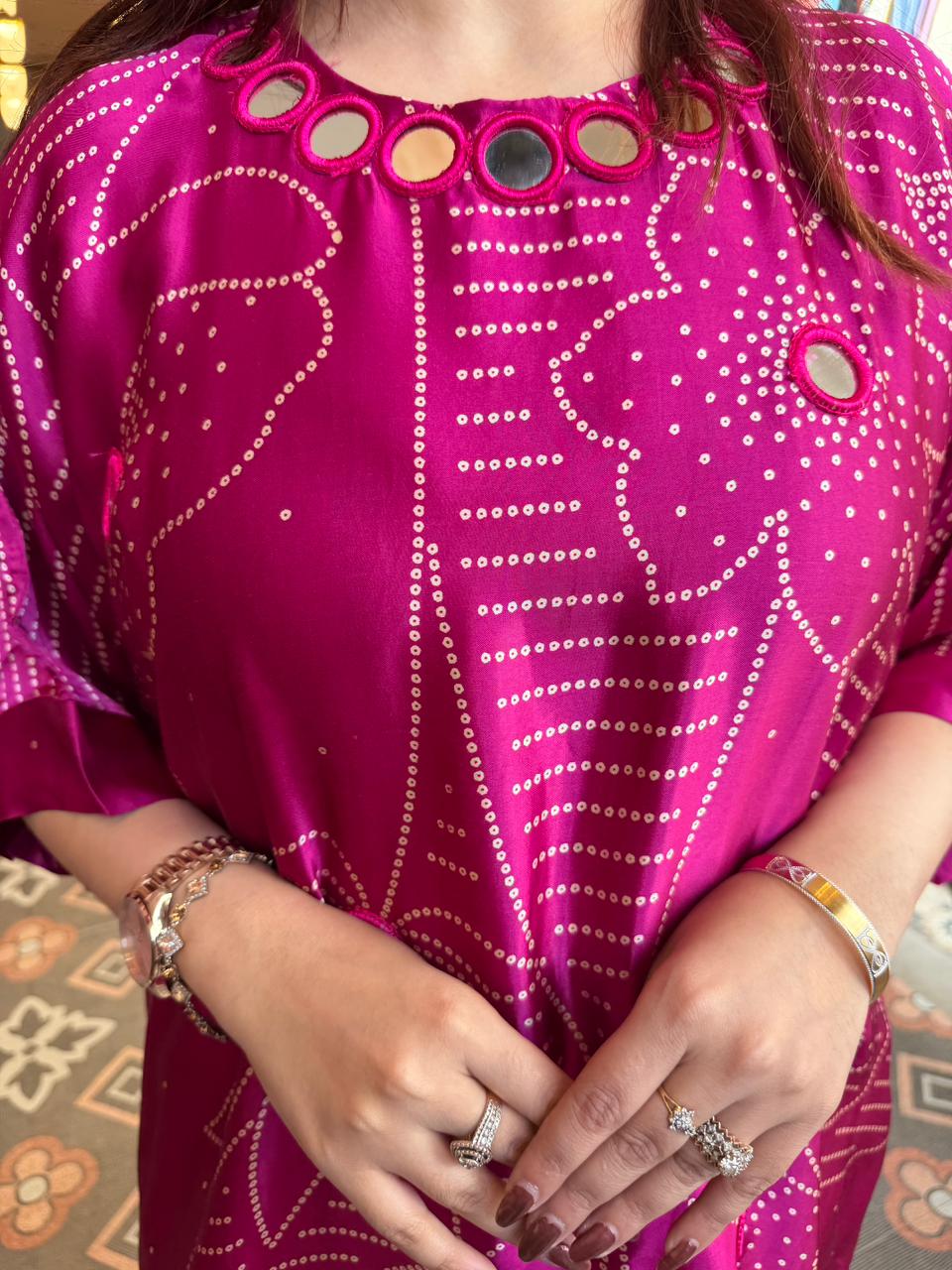 Jeny Mirror Glow Kaftan set