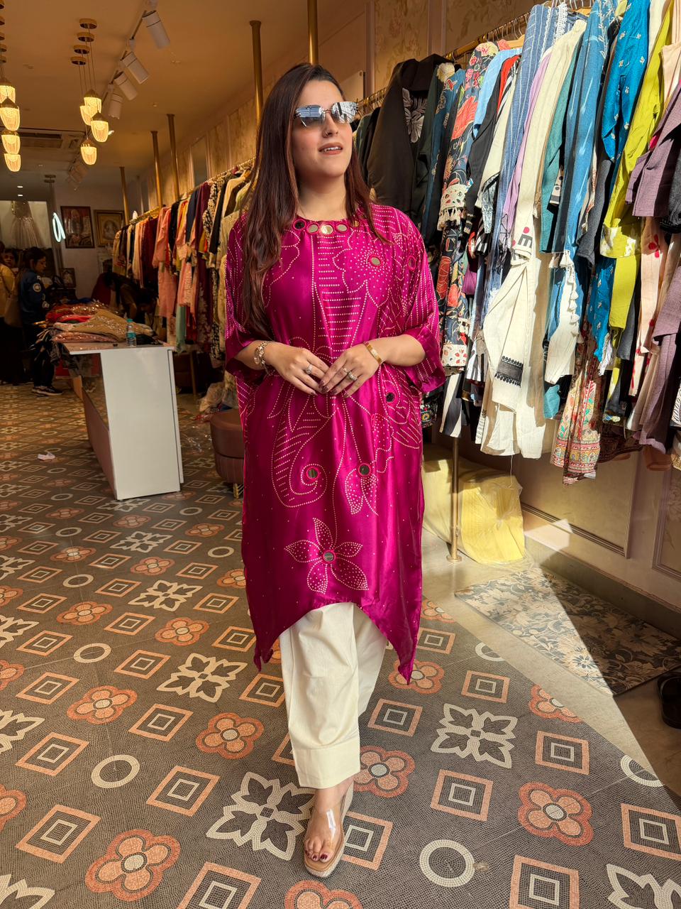 Jeny Mirror Glow Kaftan set