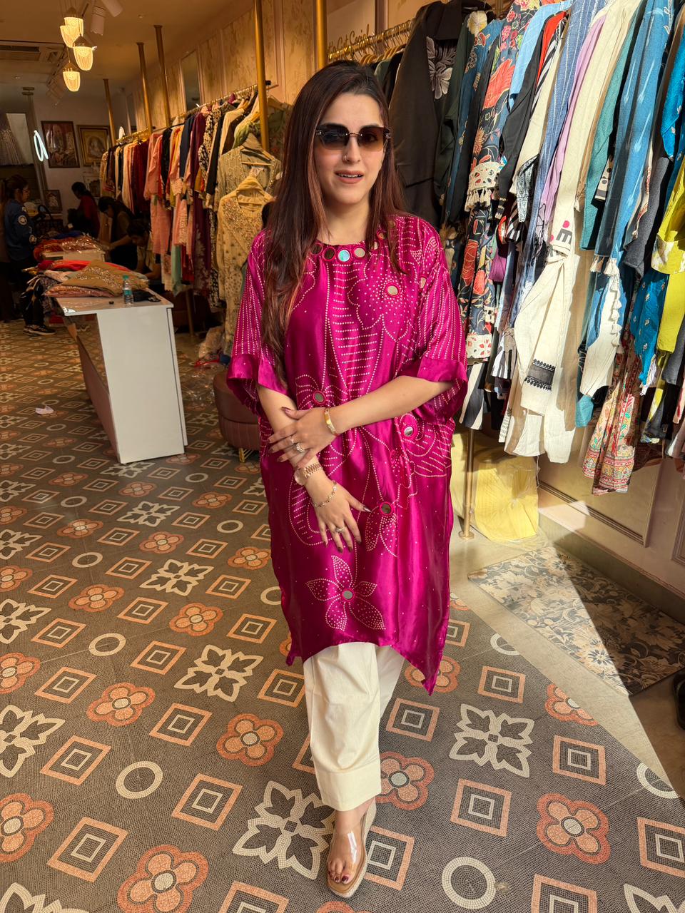 Jeny Mirror Glow Kaftan set