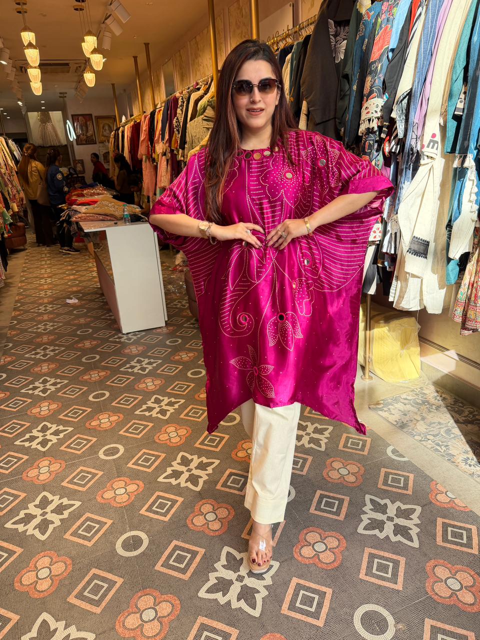 Jeny Mirror Glow Kaftan set
