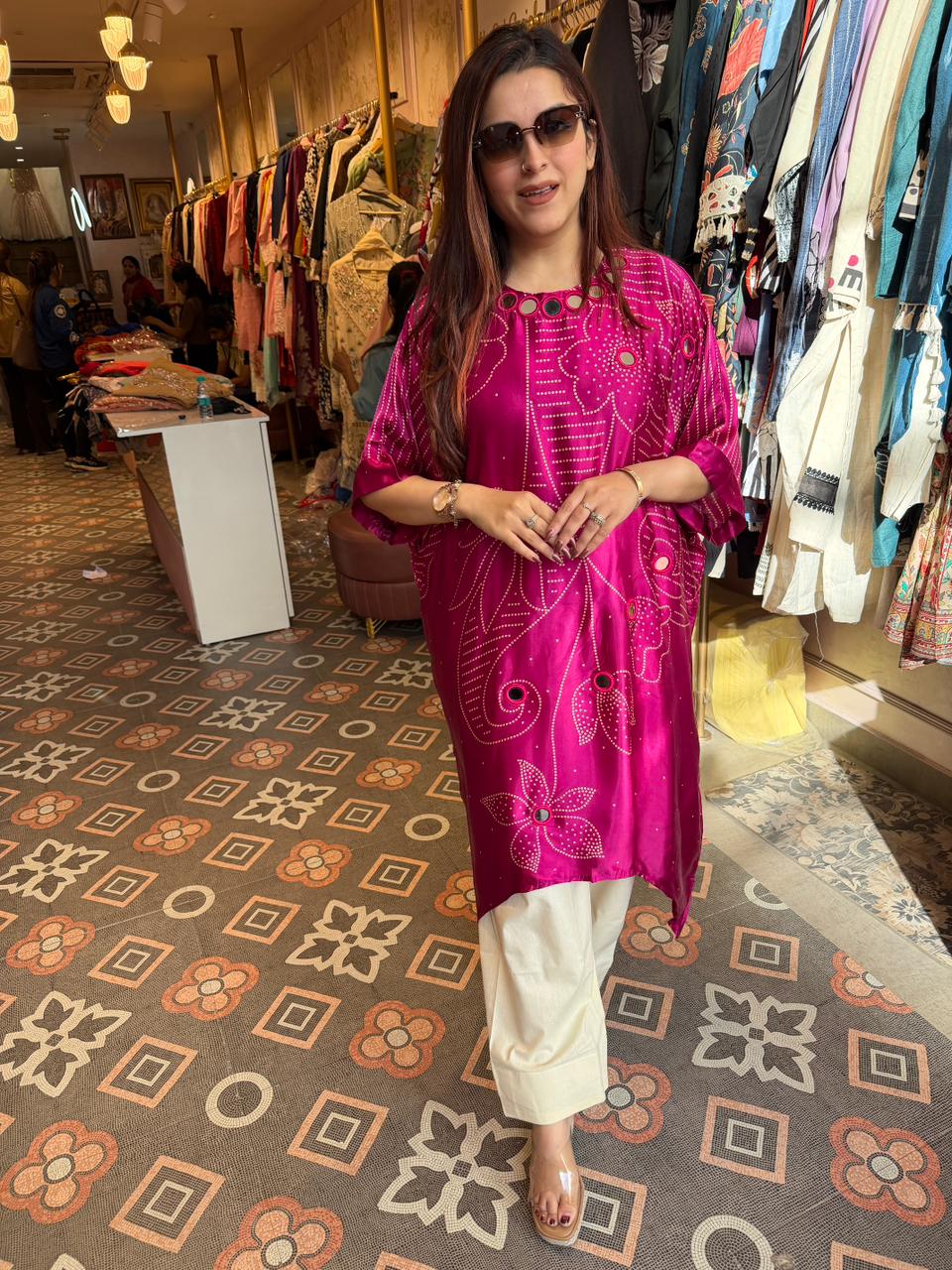 Jeny Mirror Glow Kaftan set