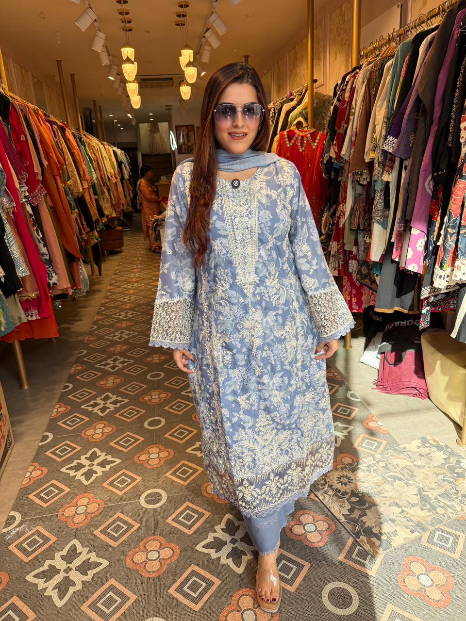 Samy Embroidered Grace Suit Set
