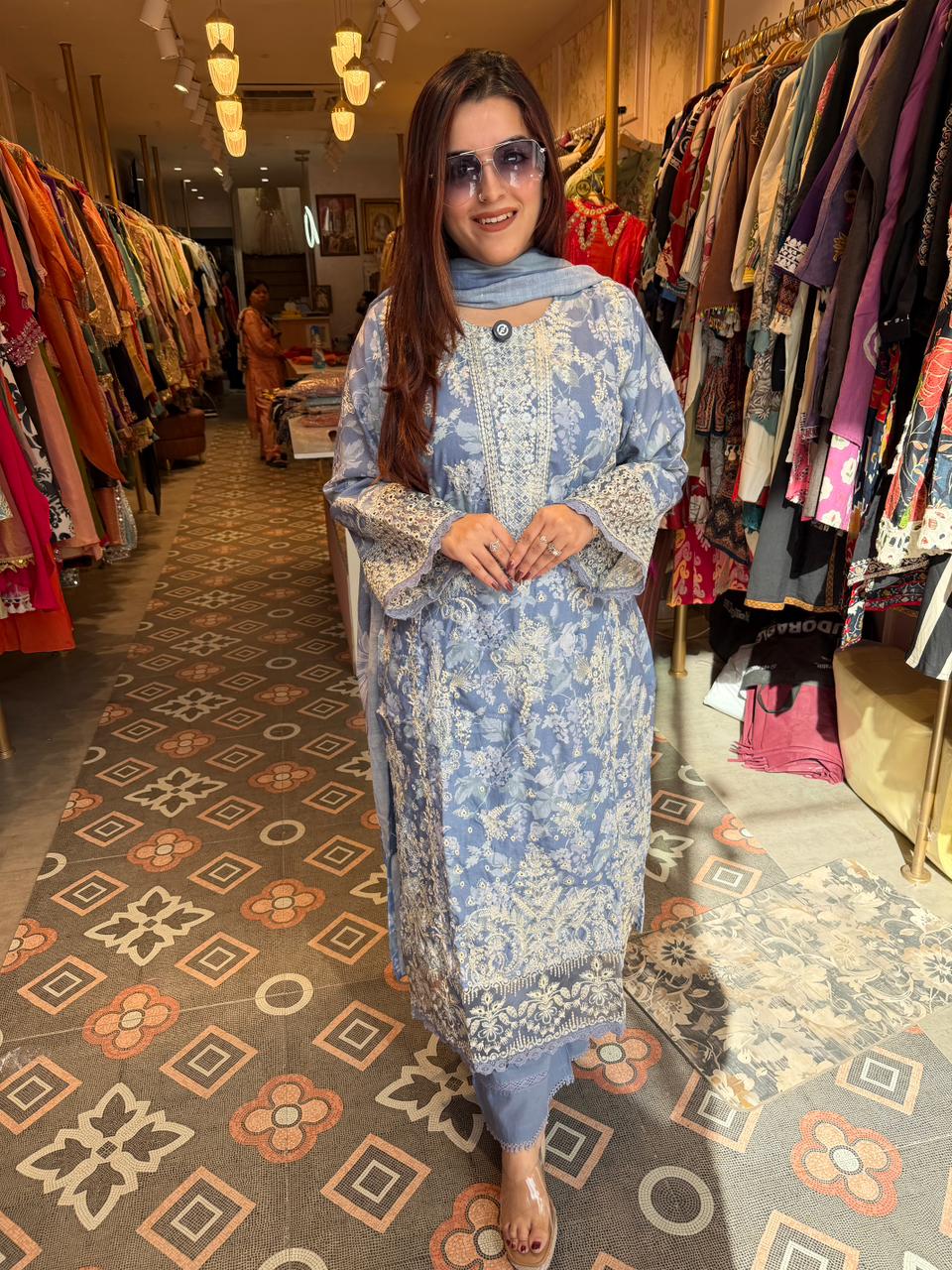 Samy Embroidered Grace Suit Set