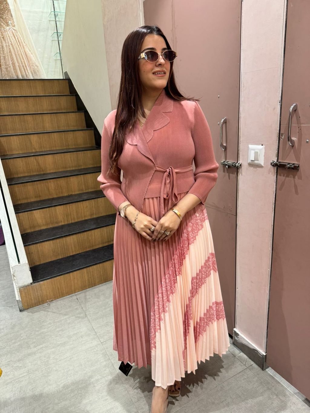 Rimjhim Pleated Dress