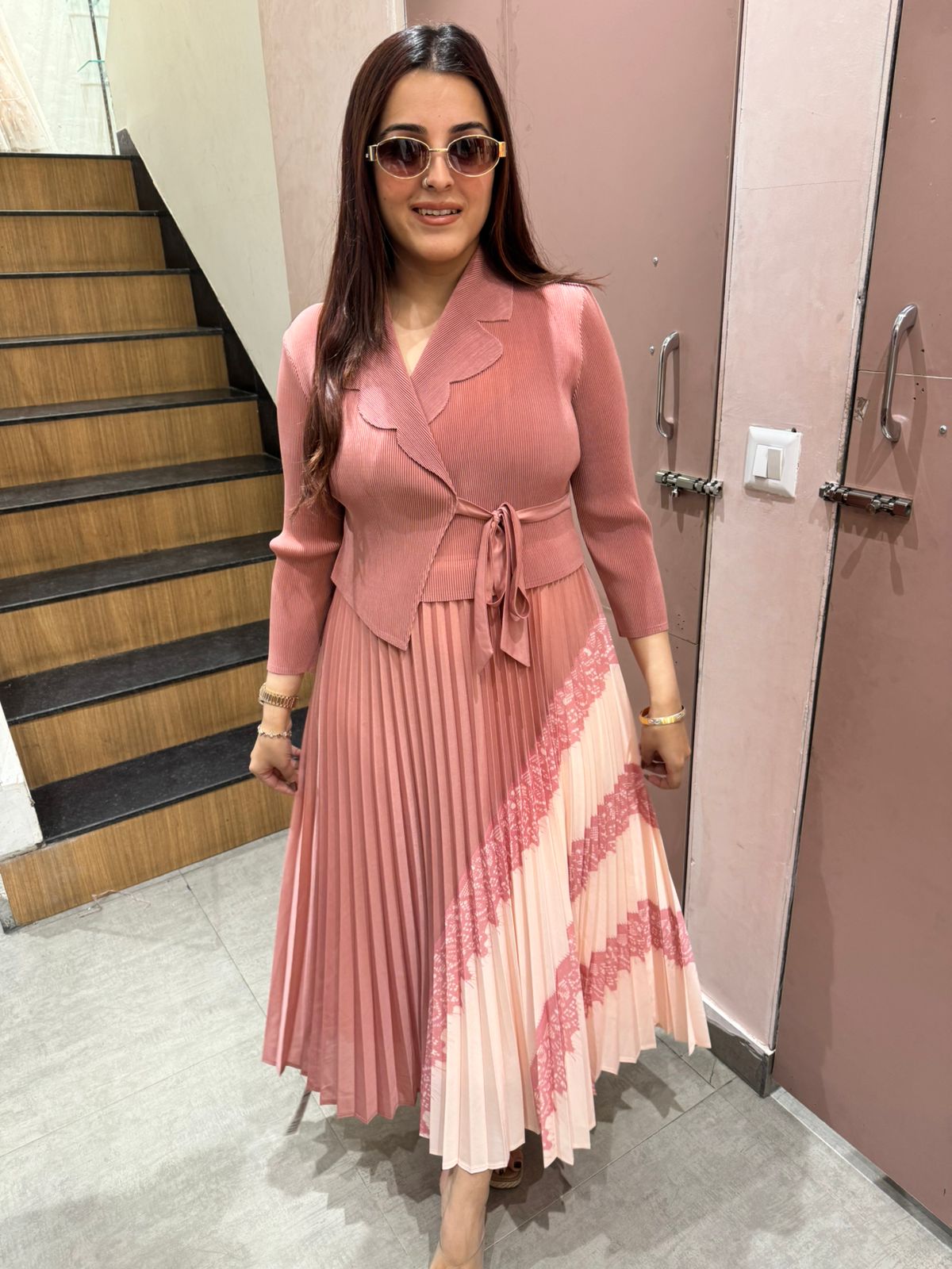 Rimjhim Pleated Dress