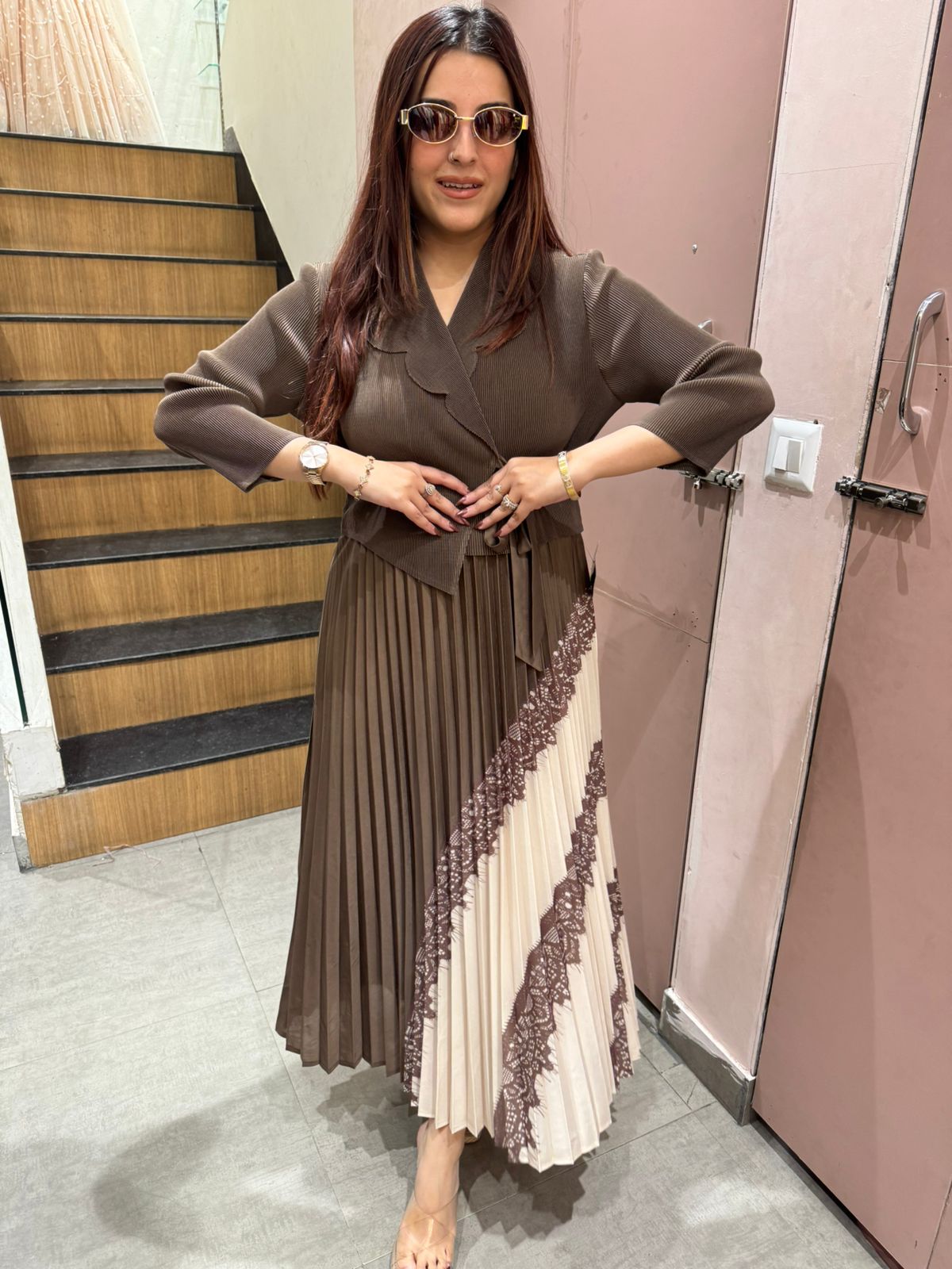 Rimjhim Pleated Dress
