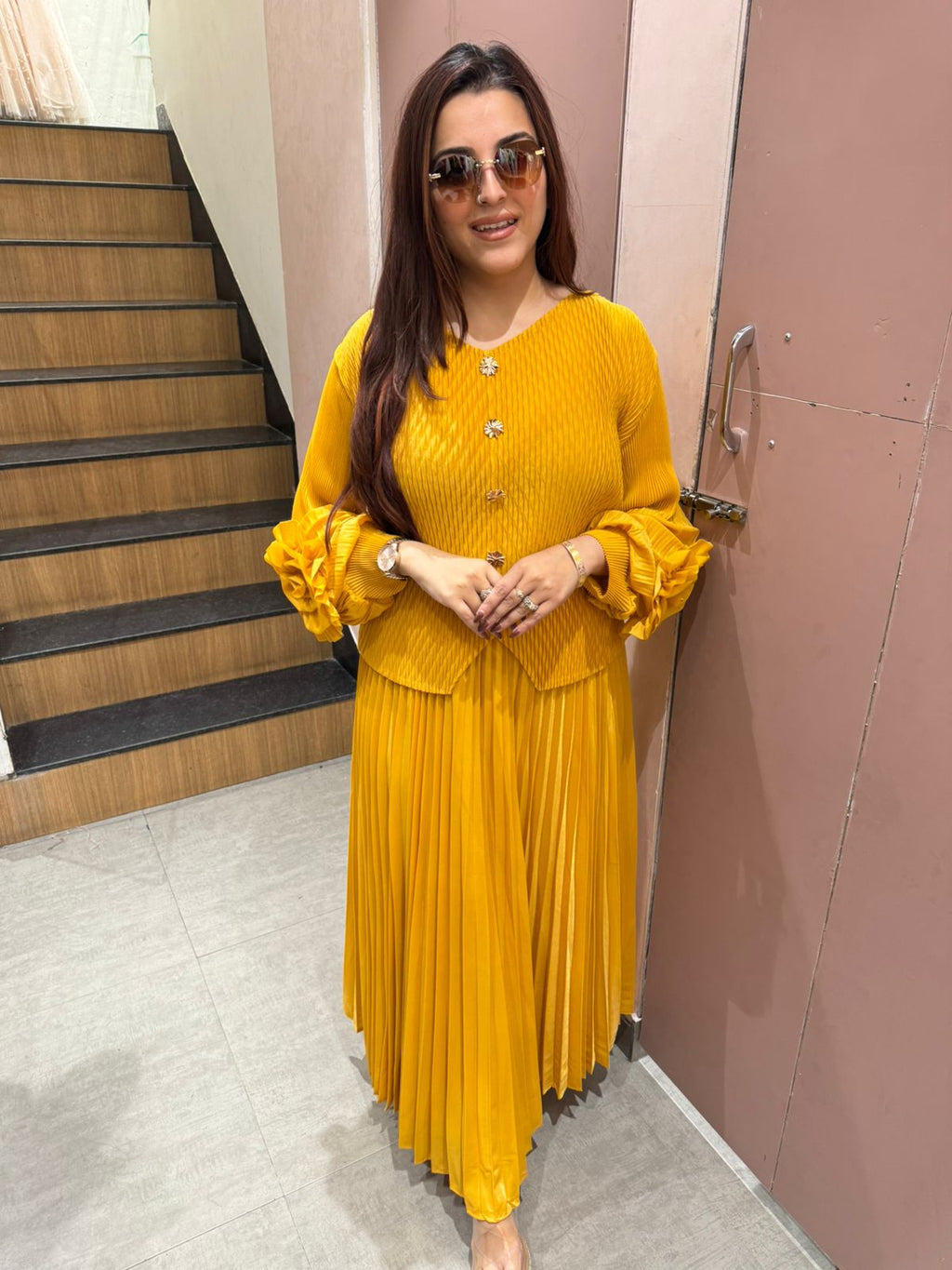 Saniya wrinkle two pc set