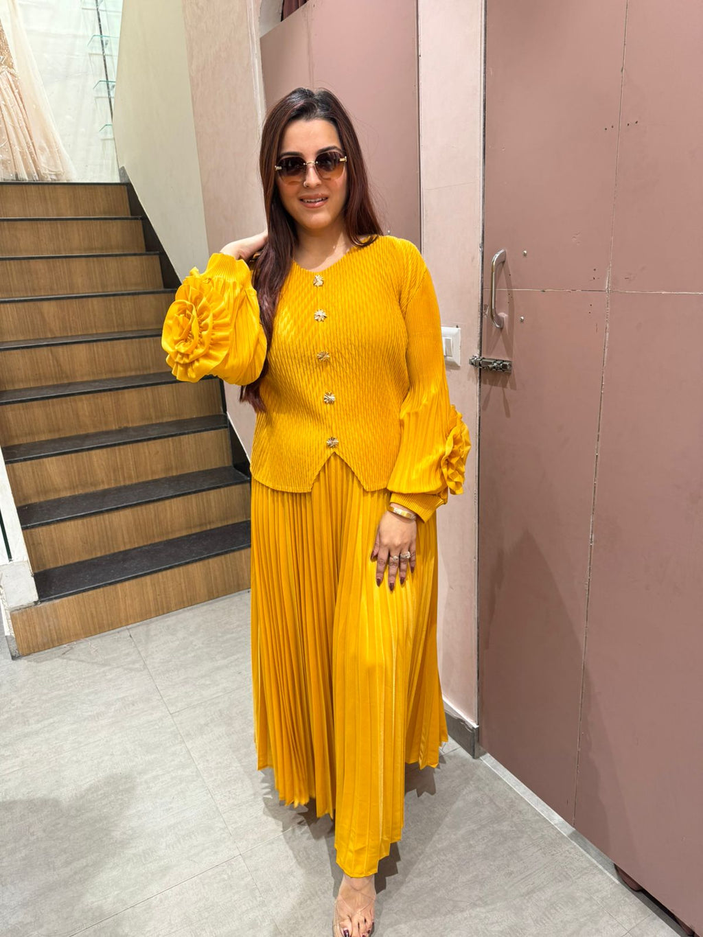 Saniya wrinkle two pc set