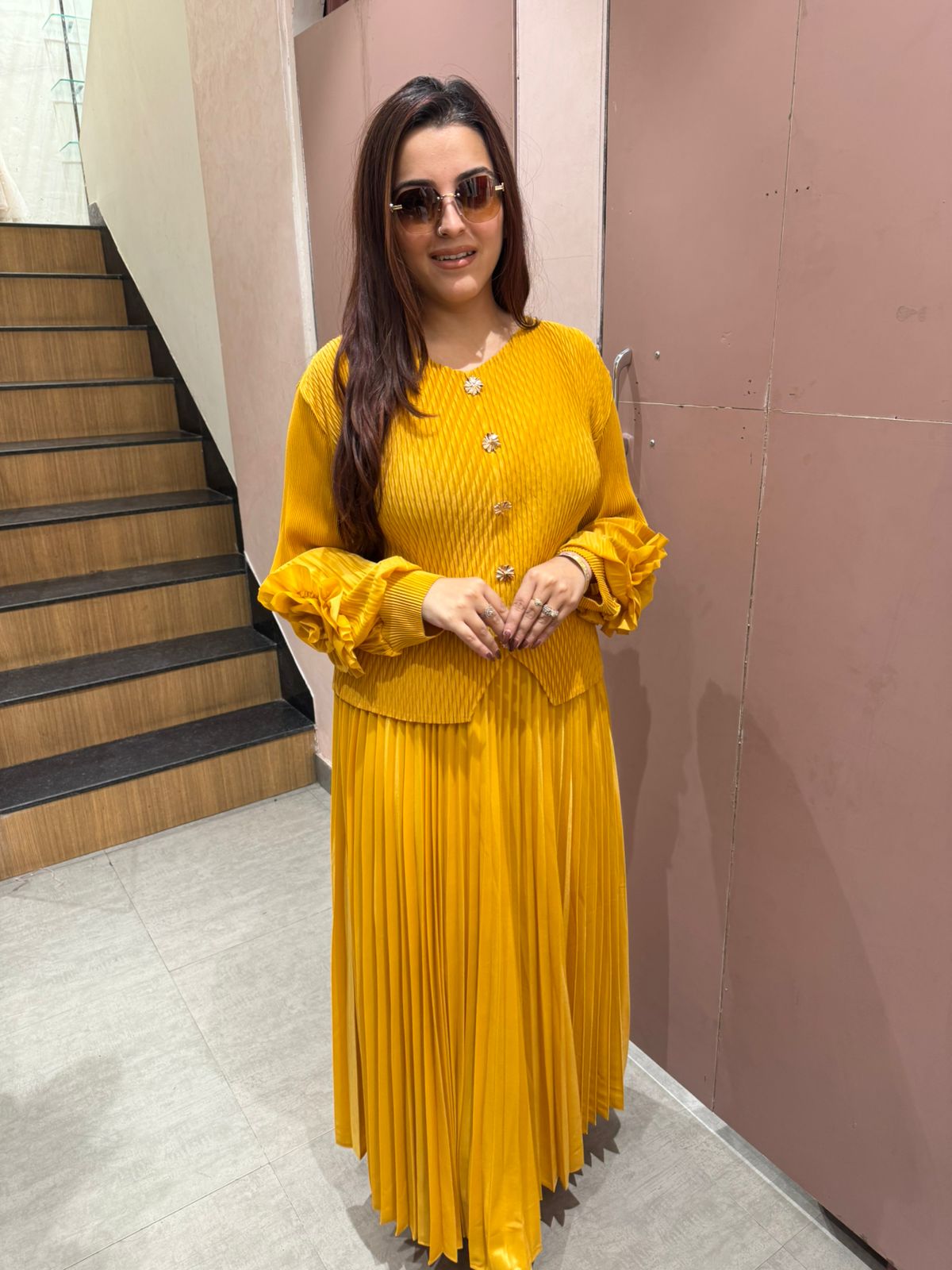 Saniya wrinkle two pc set