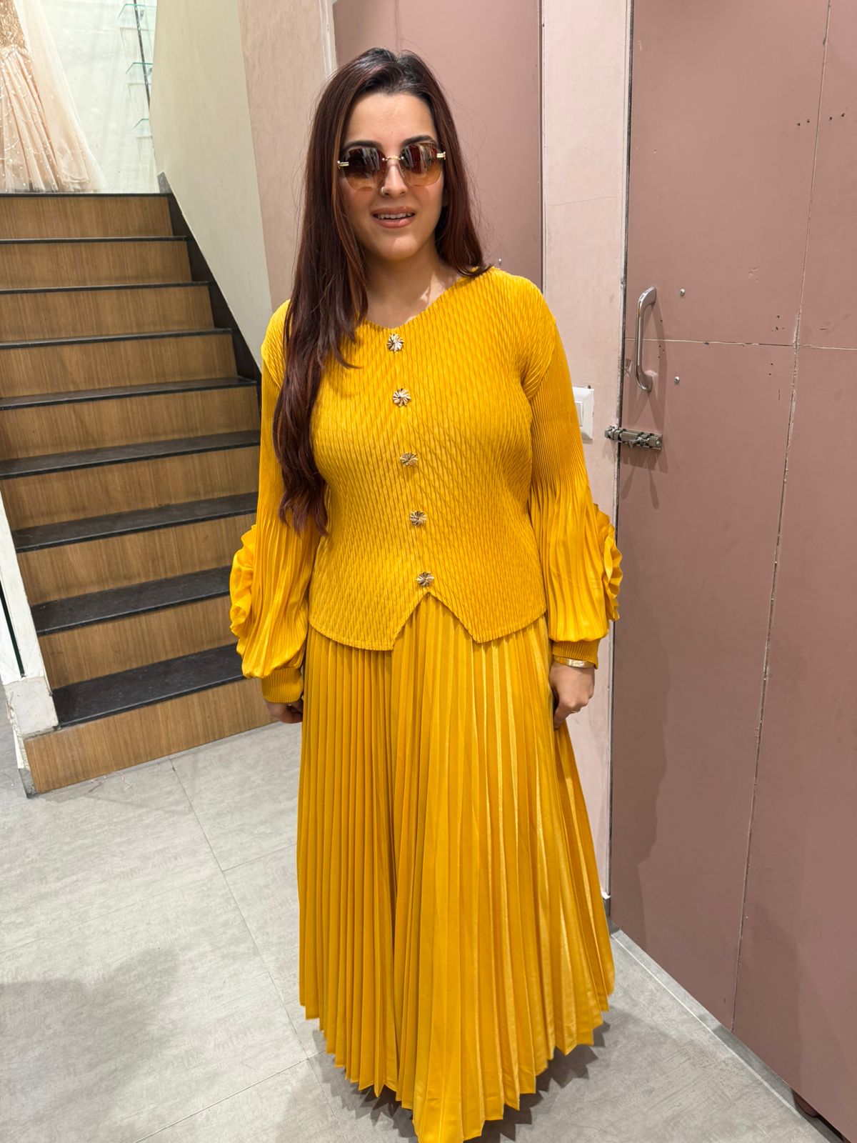 Saniya wrinkle two pc set