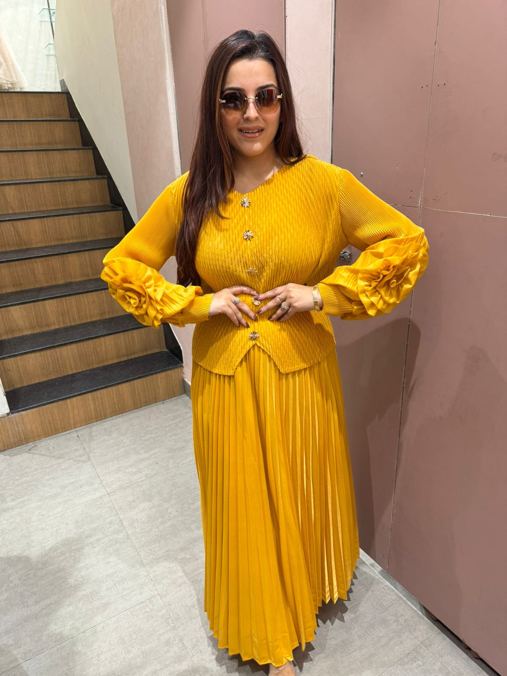 Saniya wrinkle two pc set