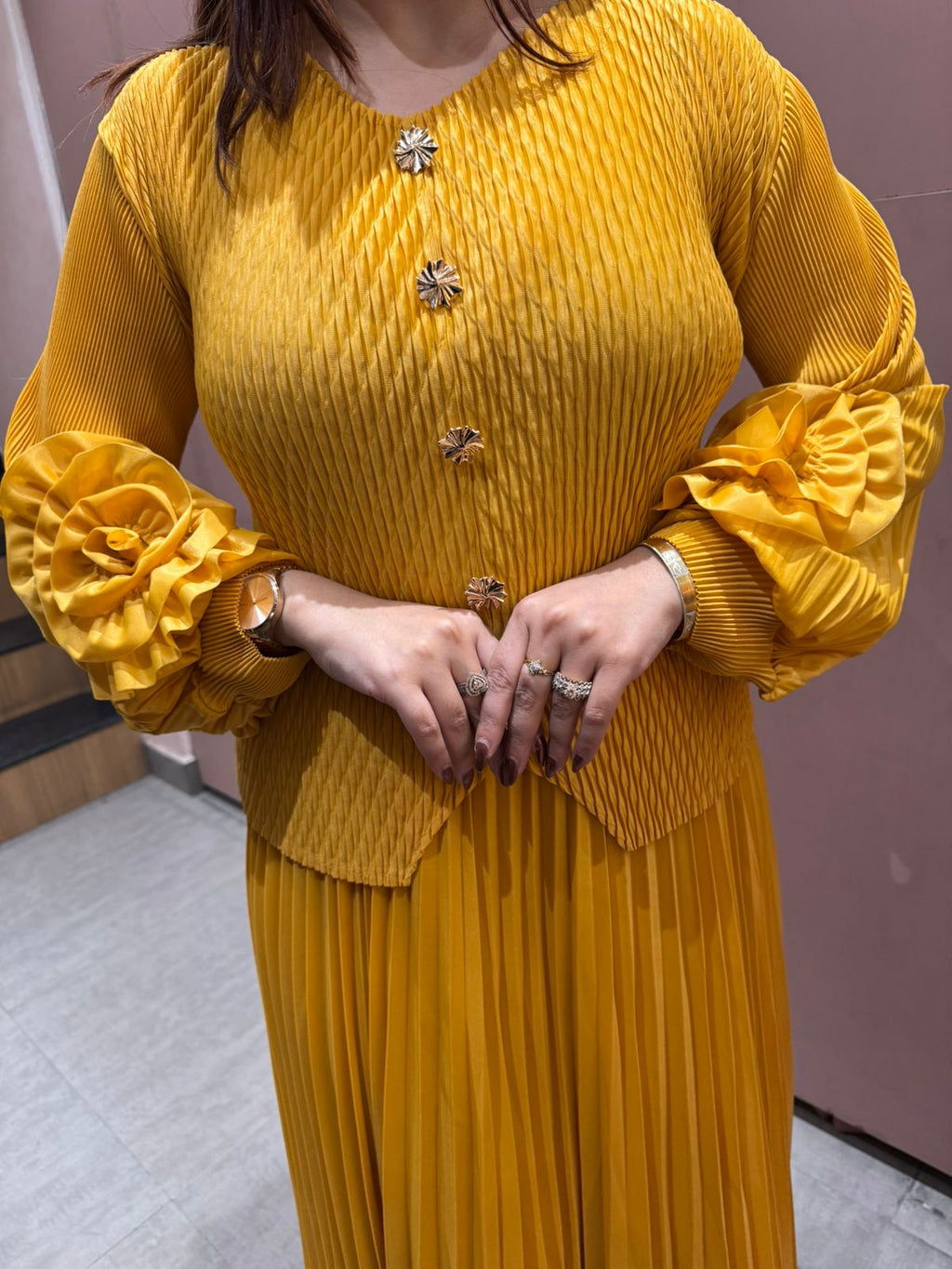 Saniya wrinkle two pc set