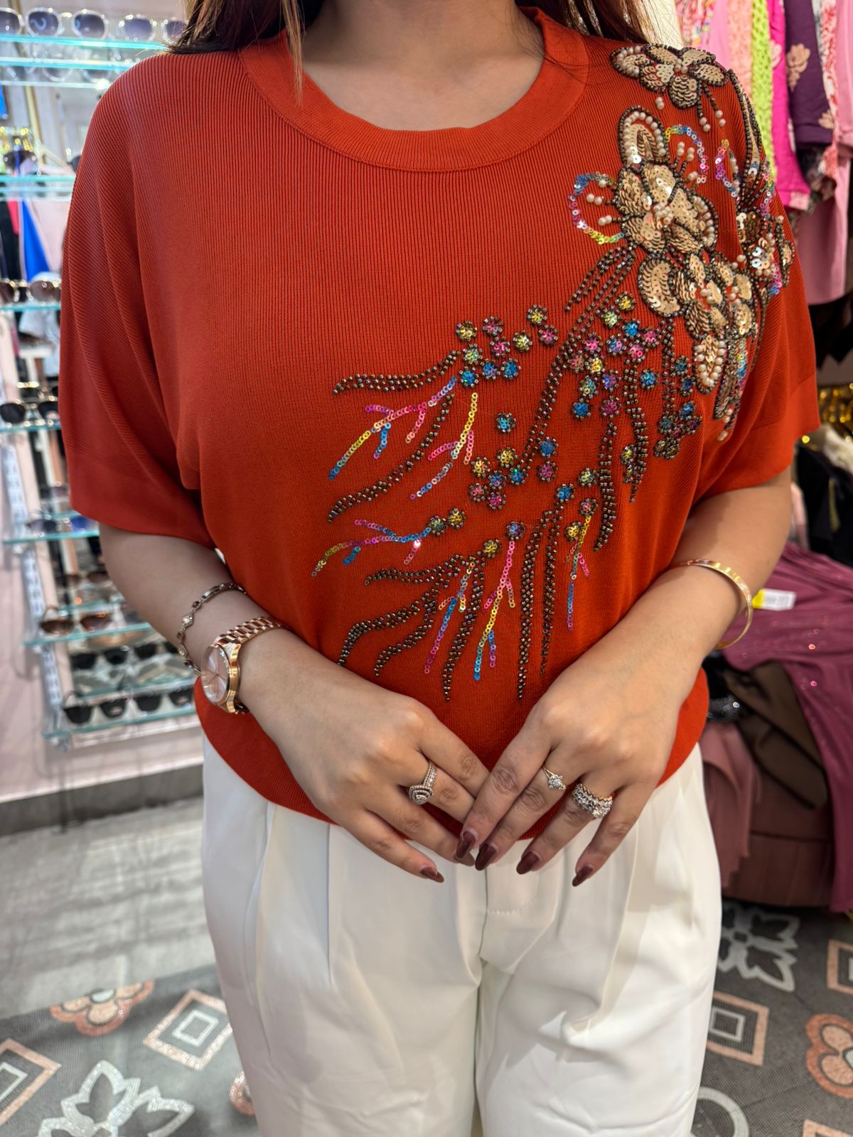 Sequin Embellished Top