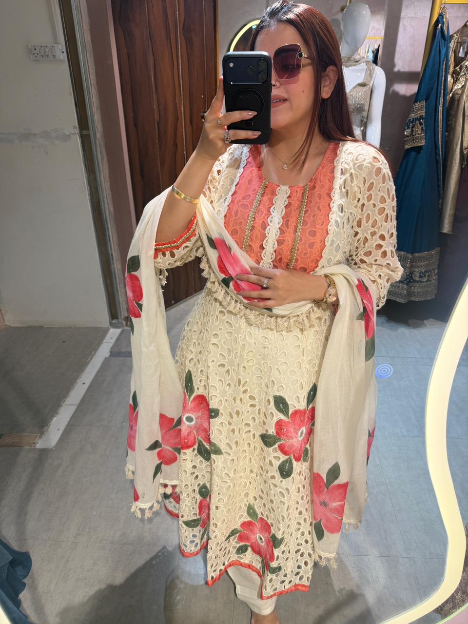 Shina Bloom Chikankari suit Set