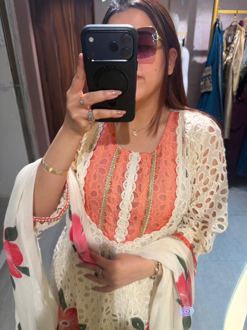 Shina Bloom Chikankari suit Set