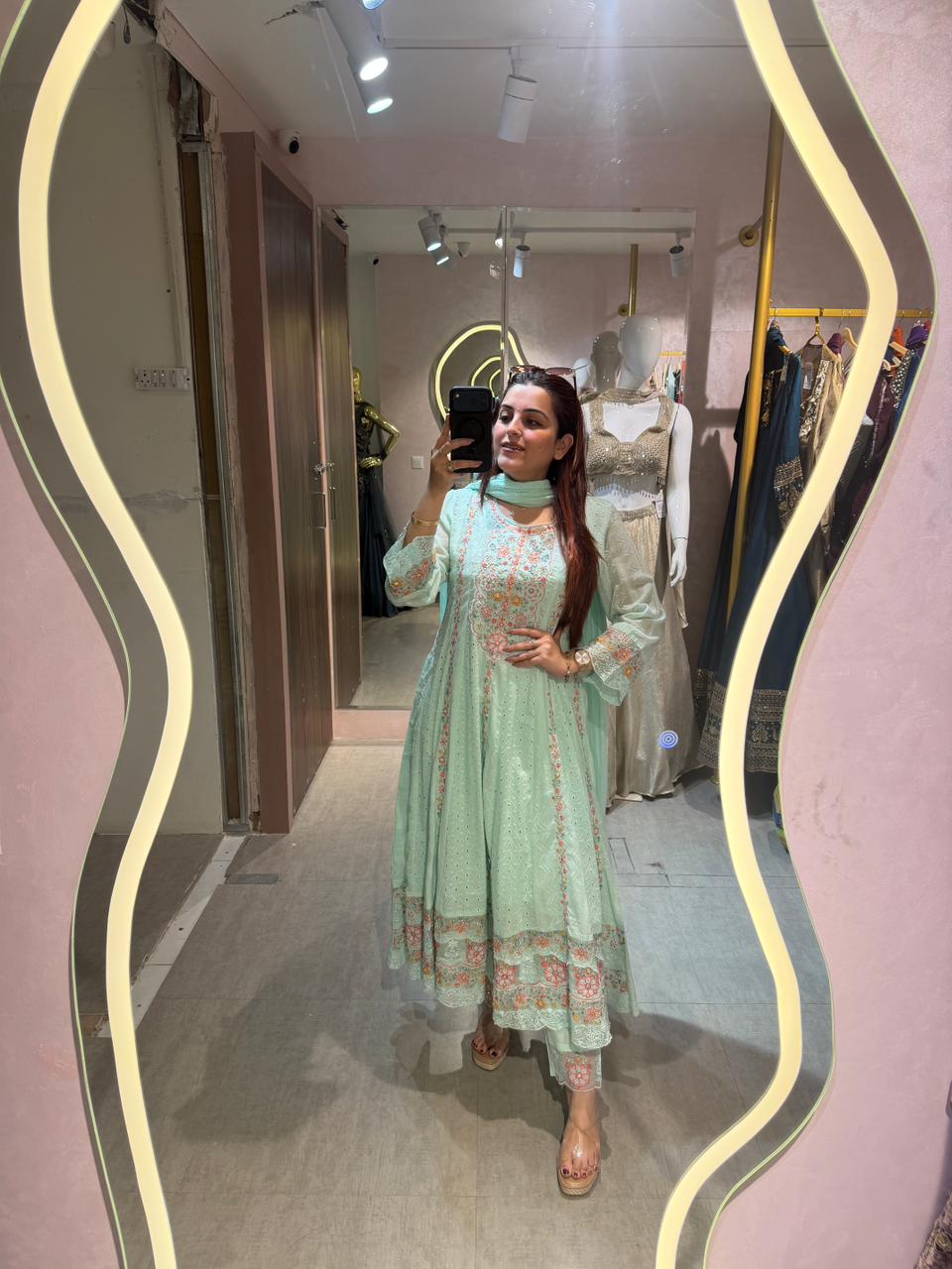 Sanvi Embroidered Anarkali Set