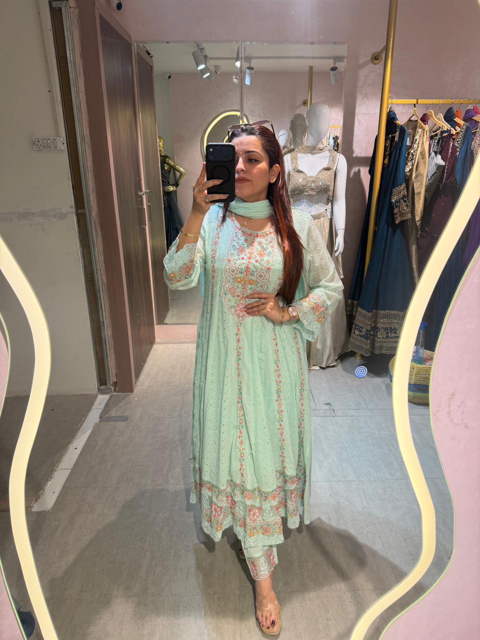 Sanvi Embroidered Anarkali Set