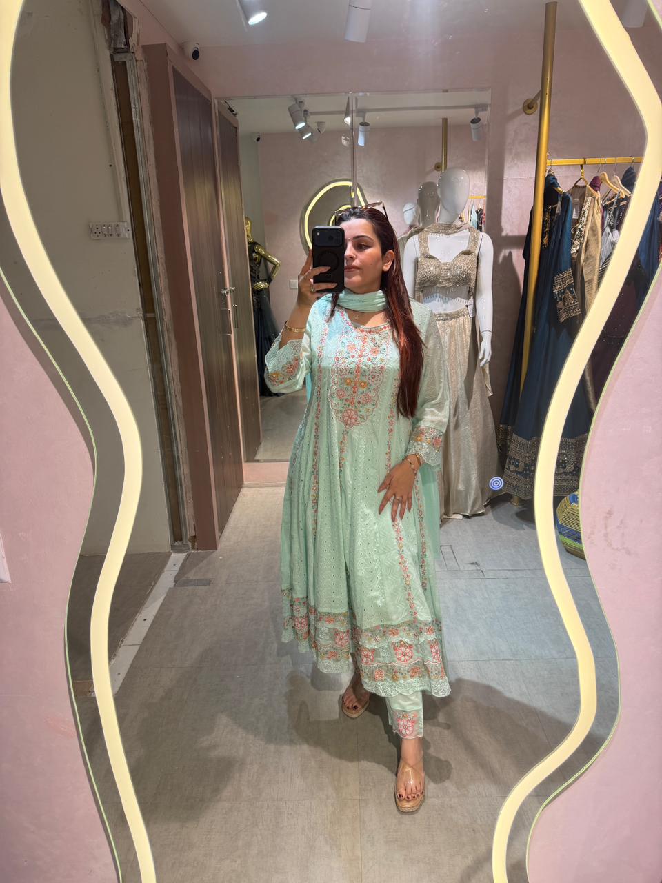 Sanvi Embroidered Anarkali Set