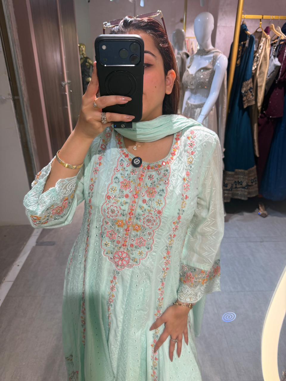 Sanvi Embroidered Anarkali Set