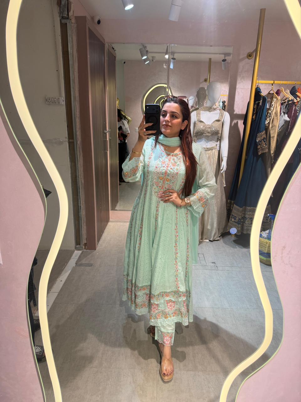 Sanvi Embroidered Anarkali Set