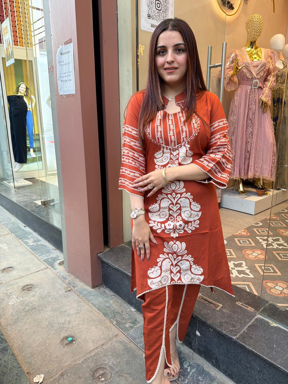 Noir Embroidered Kurta Pant Set