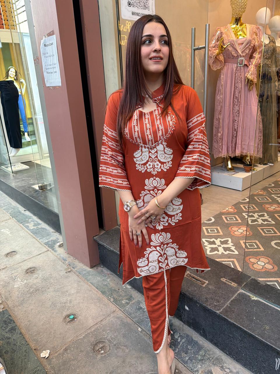 Noir Embroidered Kurta Pant Set