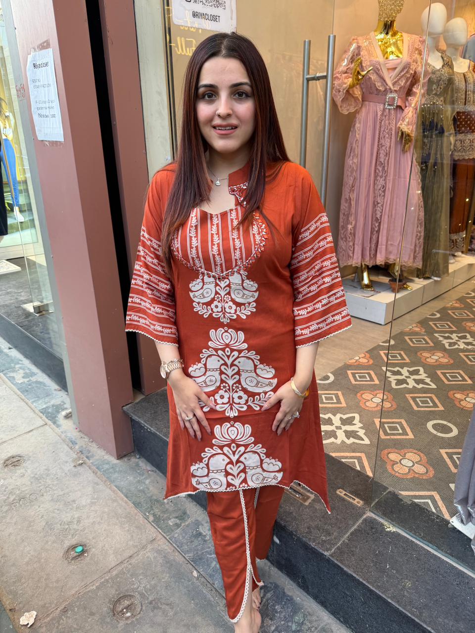 Noir Embroidered Kurta Pant Set