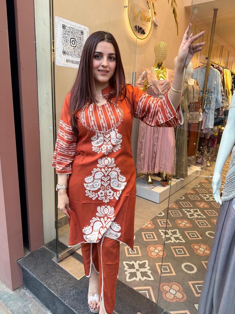 Noir Embroidered Kurta Pant Set