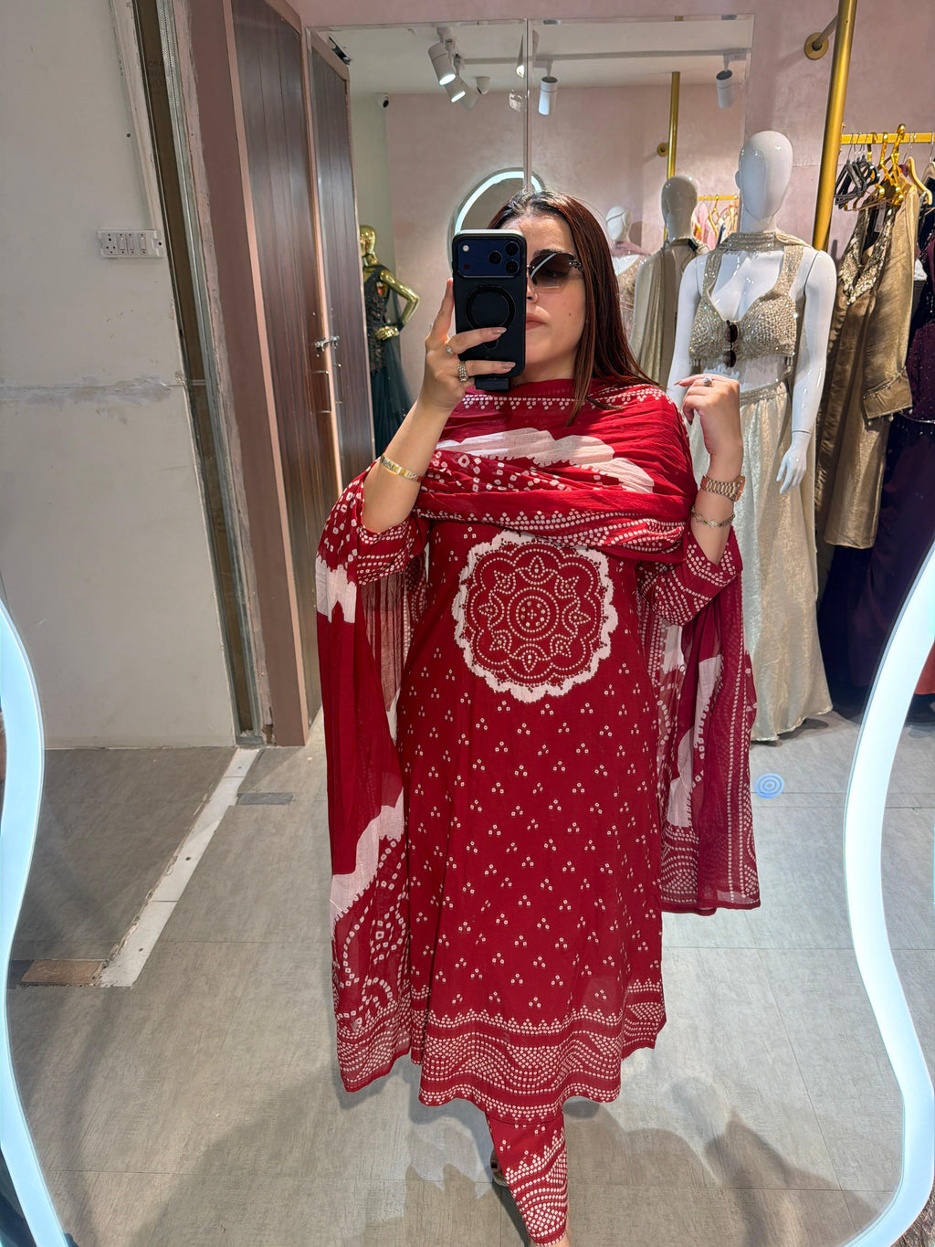 Ikachi Bandhani Grace Kurta Set