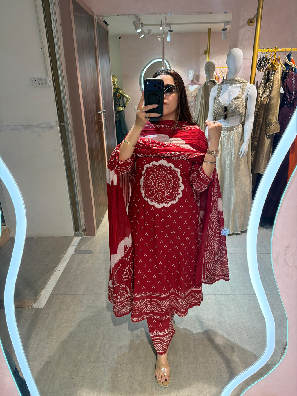 Ikachi Bandhani Grace Kurta Set