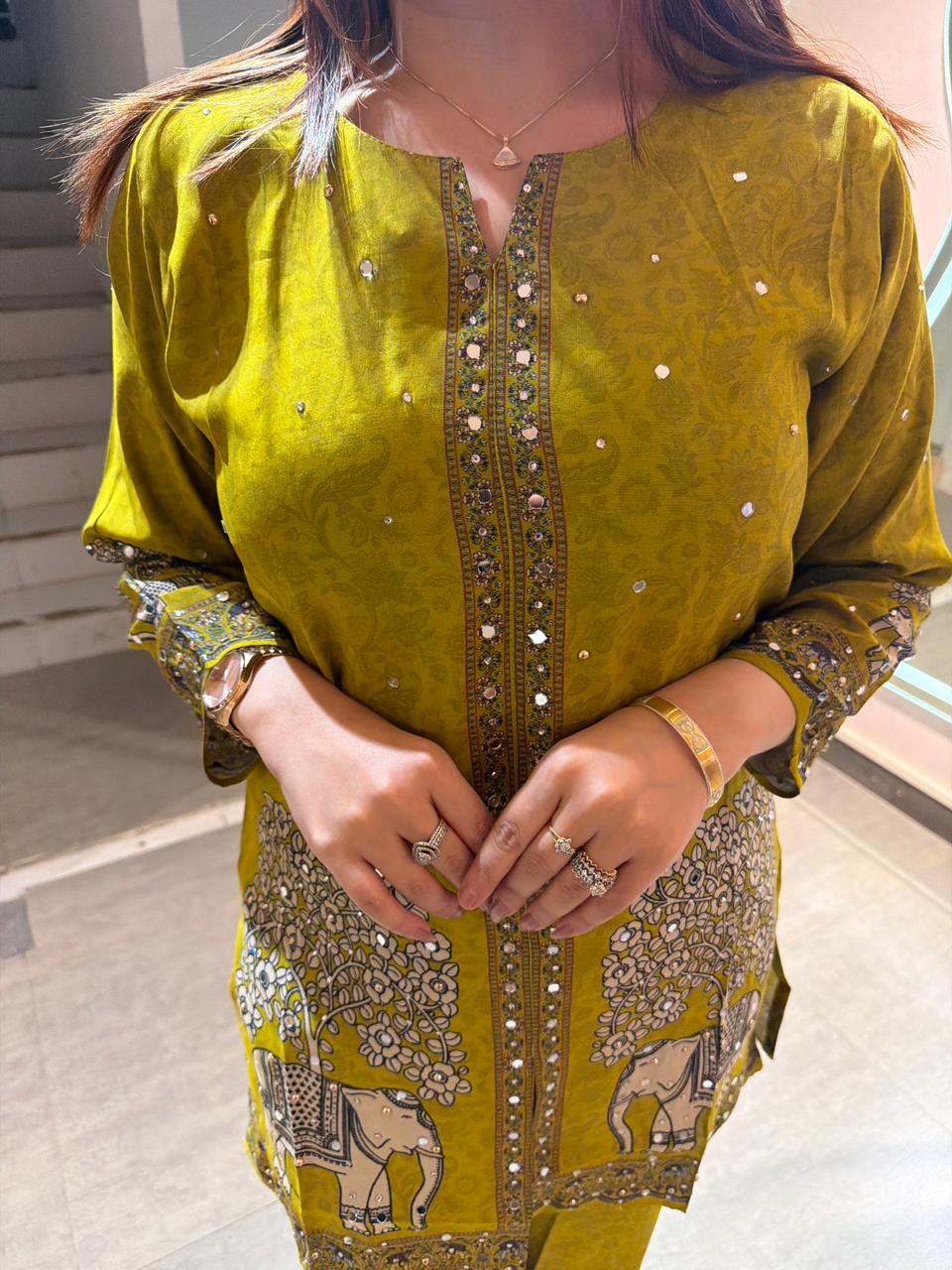 Royal Elephant Print Co-ord Set