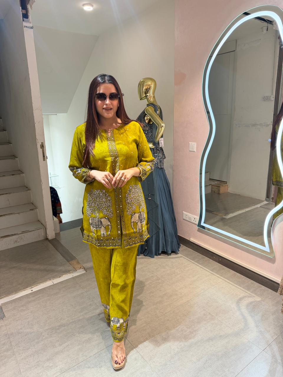 Royal Elephant Print Co-ord Set
