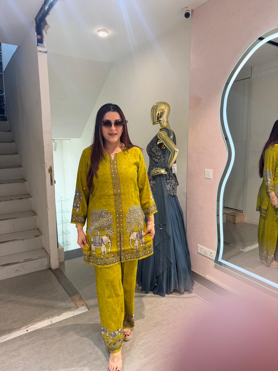 Royal Elephant Print Co-ord Set