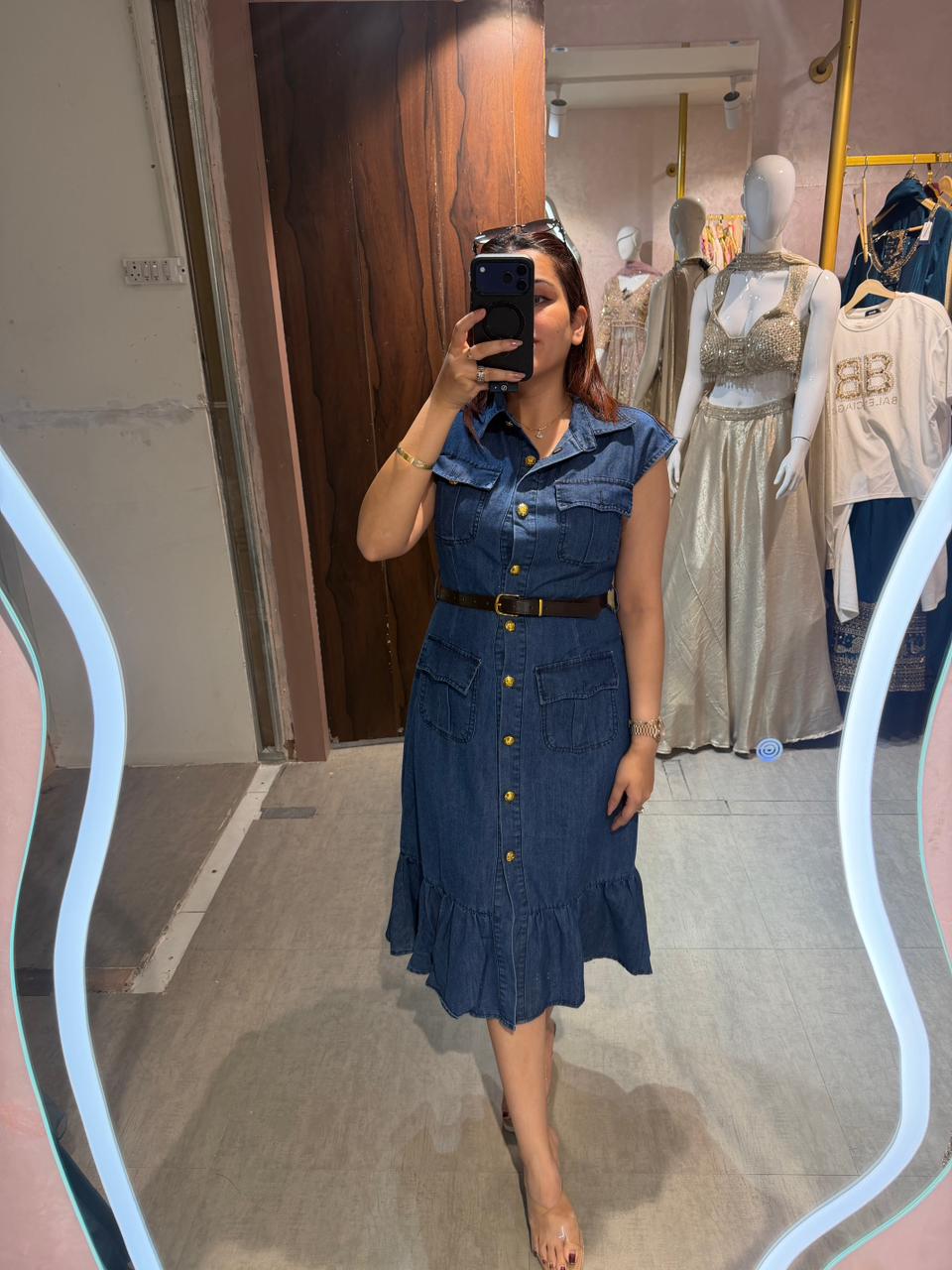 Denim Midi Dress