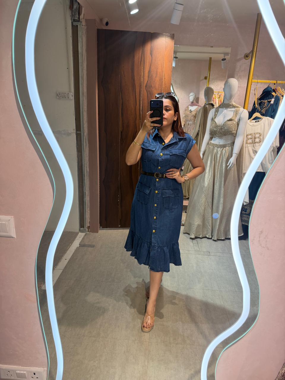 Denim Midi Dress