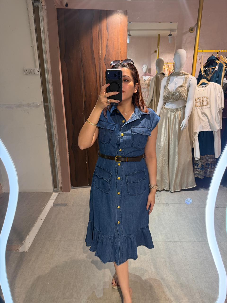 Denim Midi Dress