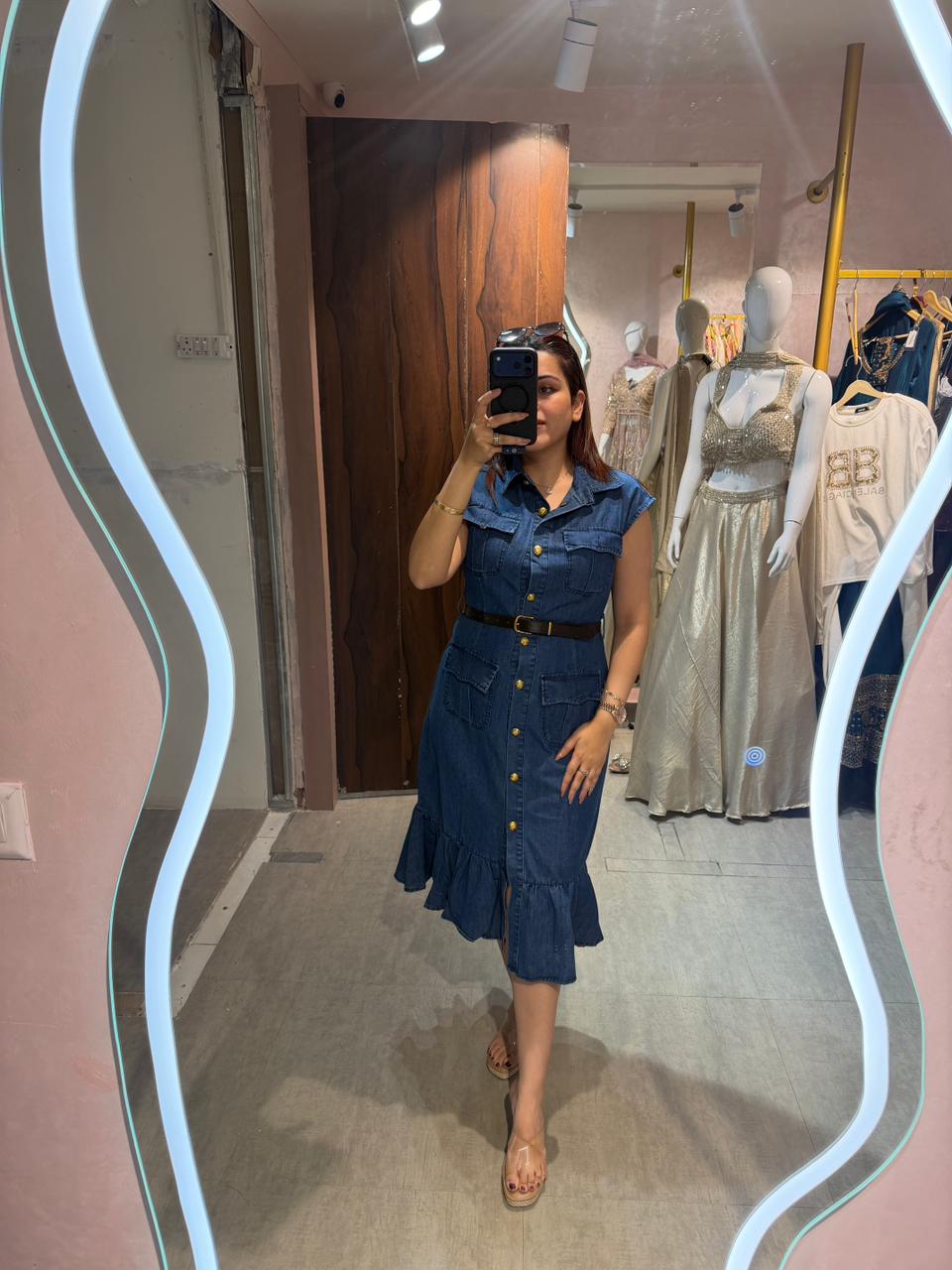 Denim Midi Dress
