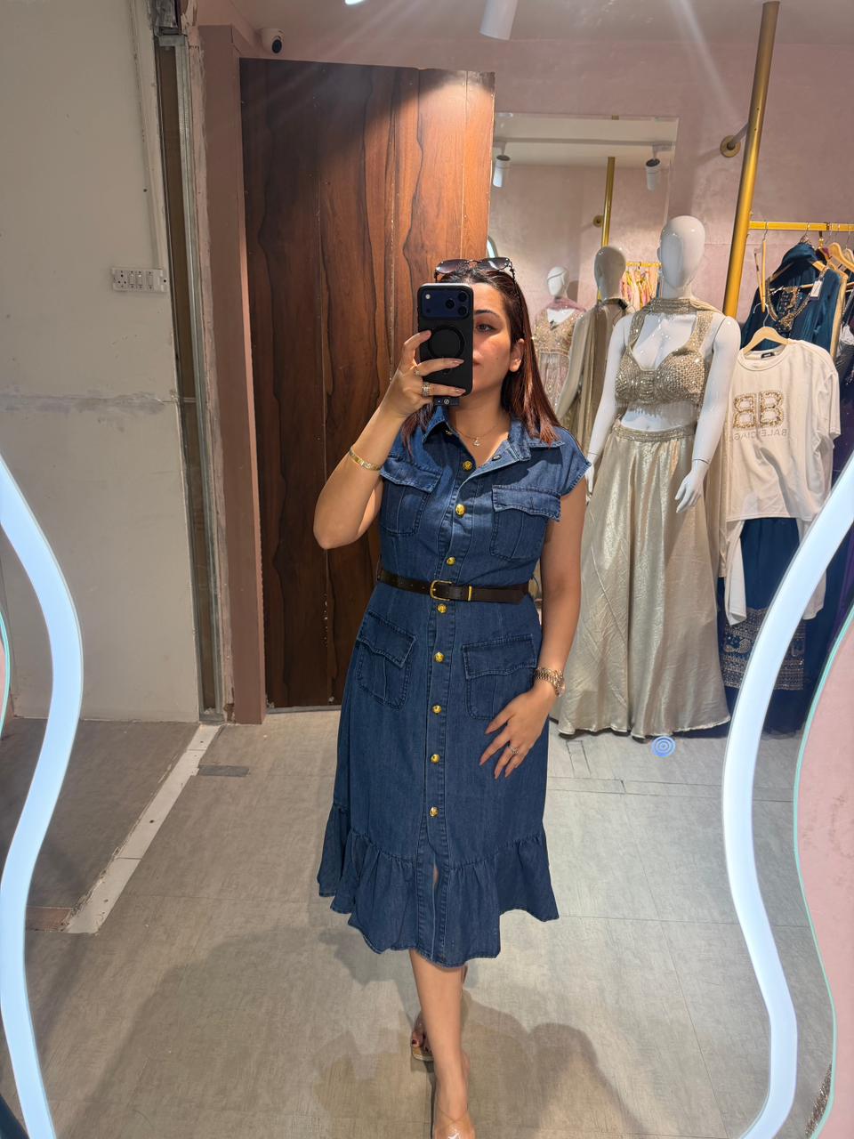 Denim Midi Dress