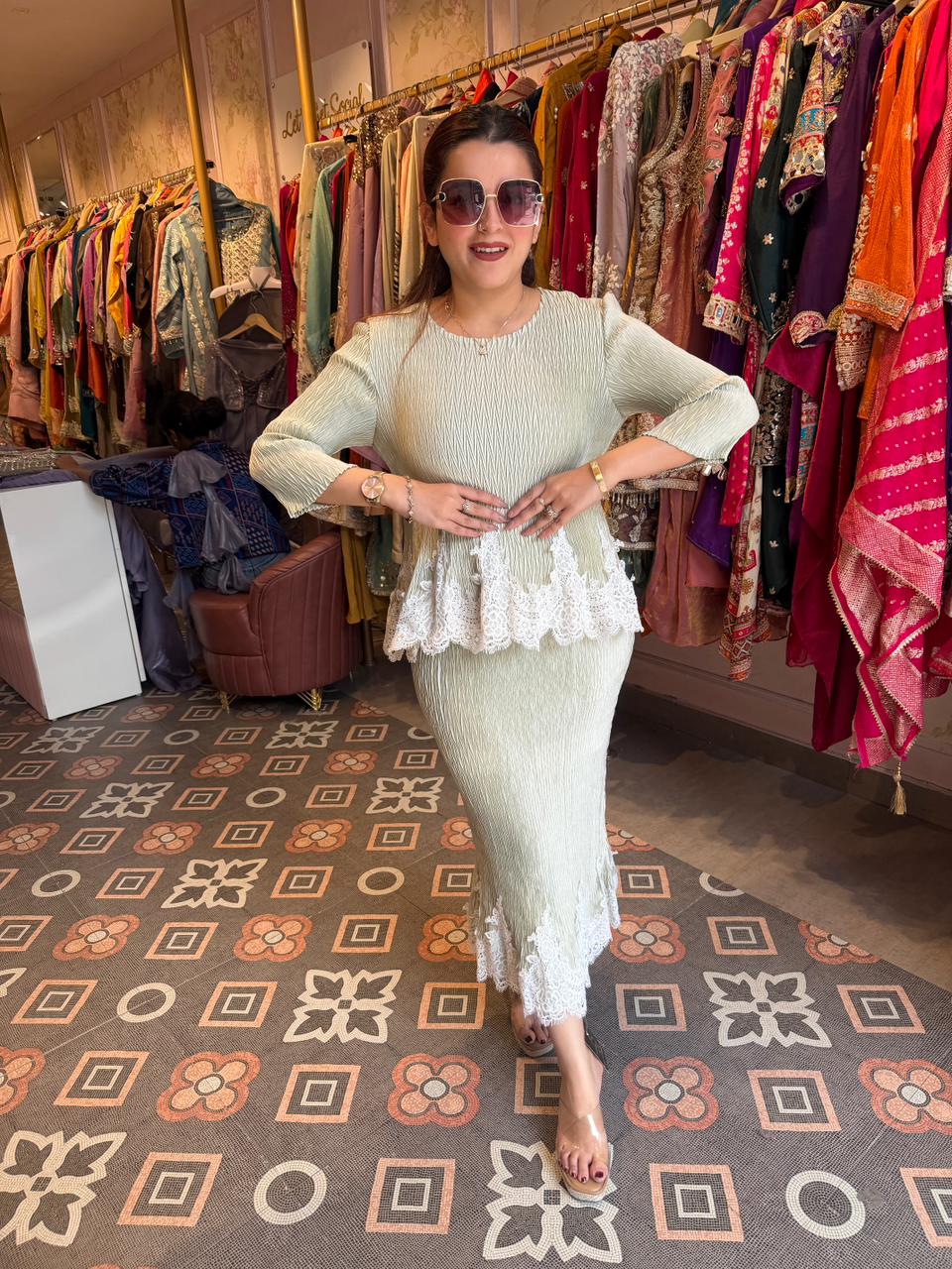 Shira wrinkle two pc Set